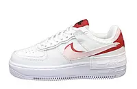 Женские кроссовки Nike Air Force Shadow (белые с розовым) стильные молодежные деми кроссы Y12222