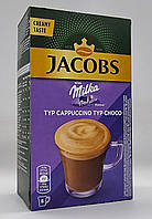 Jacobs, Milka Choco Cappuсcino, 8 шт. х 15.8 г, Напиток кофейный растворимый со вкусом шоколада Милка