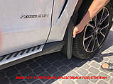 Бризковики BMW X5 E70, F-15 2007-2018  авто з порогами, (4шт.), фото 5