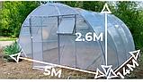 Теплиці Алмір 5×14х2.6м з квадратної оцинкованої труби 30х30х1.5мм з плівкою 150 мкм bigtorg.in.ua, фото 2