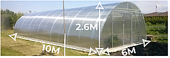 Теплиця «Алмір» 6×10 з оцинкованої квадратної труби з полікарбонатом Soton 6 мм bigtorg.in.ua