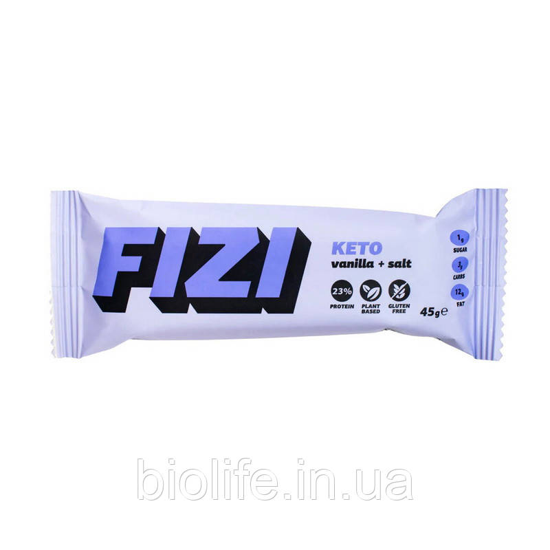 Fizi Keto Protein Bar (45 g, vanilla + salt)