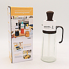 Багатофункціональний диспенсер для рідин 2в1 на 630мл + пензлик, Коричневий / Кухонний дозатор для олії, фото 10