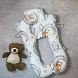 Подушка для новонароджених ортопедична з бортиками для сну, кокон, фото 2