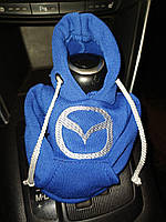 Чохол кофта Худі аксесуар на КПП Car Hoodie мазда Mazda синій подарунок автомобілісту 10070