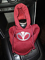 Чохол кофта Худі аксесуар на КПП Car Hoodie део Daewoo бордовий подарунок автомобілісту 10070