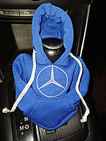 Чехол кофта Худи аксессуар на КПП Car Hoodie мерседес Mercedes синий подарок автомобилисту 10070