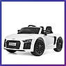 Дитячий електромобіль на акумуляторі Audi R8 Spyder M 3449 з пультом радіокерування 3-8 років білий, фото 3