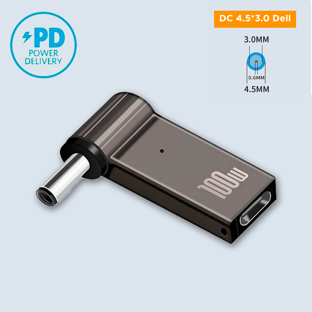 Адаптер USB Type-C to DC 4.5x3.5 DELL для зарядки ноутбуків