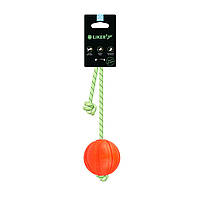 Мячик Collar ЛАЙКЕР7 Люми на шнуре д-7 см Оранжевый