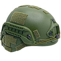 Каска шлем кевларовая Оберіг модель F2 (хаки) с защитой от проникающих пуль по NIJ IIIa (ДСТУ клс 1)