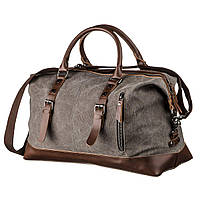 Дорожная сумка текстильная сумка для путешествий Vintage Серая Denwer P Дорожня сумка текстильна сумка для
