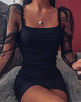 Красиве жіноче чорне міні плаття продаж