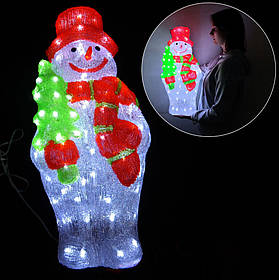 Новорічна фігура з LED підсвічуванням "Сніговик", 60см, 220В, акрил