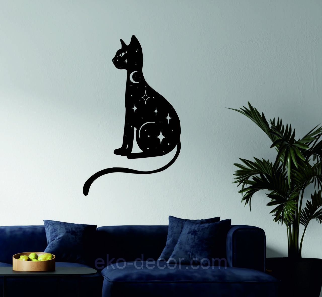 Декоративне настінне 3D Панно «Кіт» Декор на стіну з об'ємом, фото 1