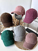 Женская зимняя кепка с ушками бейсколка женская утепленная 10 цветов Denwer P Жіноча зимова кепка з вушками