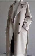 Пальто  женское  кашемировое свободного кроя оверсайз от 40 по 70 размер 52
