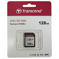 Карта памяти SDXC 128Gb Transcend 300S class10 (U3 4K) Read up to 95MB/s