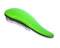 Гребінець/масажка для волосся маленький з м'якими зубчиками матовий 15 см: Зелений