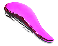 Гребінець/масажка для волосся великий із м'якими зубчиками блискучий 19 см: Рожевий