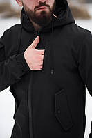 Мужская шикарная осенняя черная курточка, качественная удобная мужская черная куртка на весну