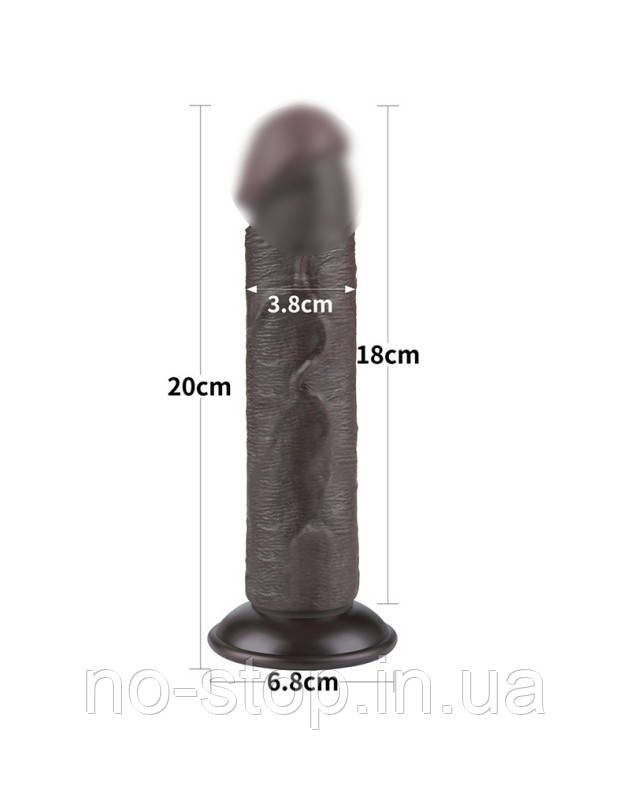 Фалоімітатор 8' Sliding Skin Dual Layer Dong, фото 1