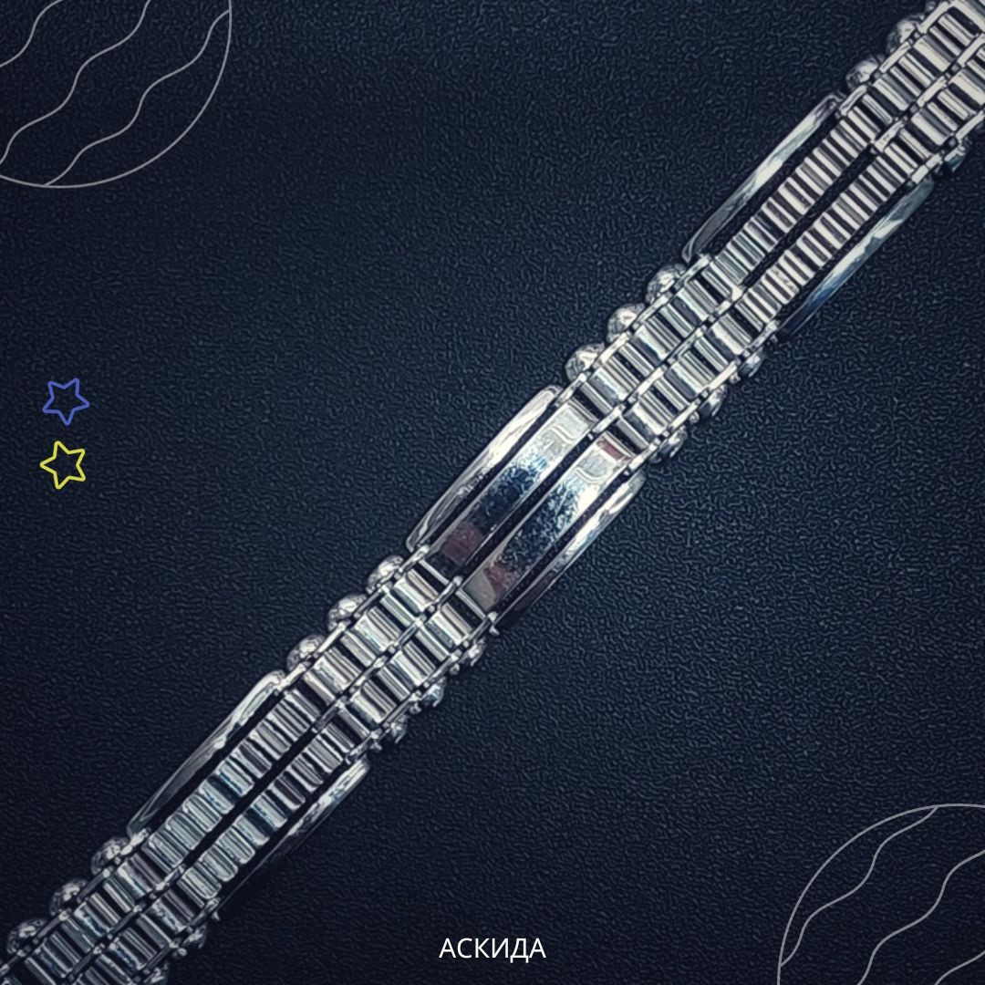 Браслет чоловічий Ролекс зі срібла 24.87 гр, фото 1