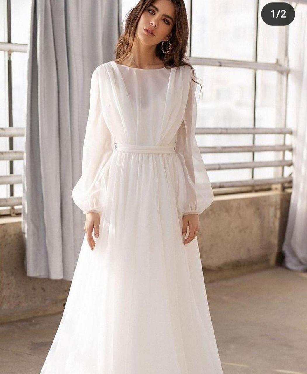 Сукня жіноча довга з сіткою шифоновою 24-70 розмір біле продаж