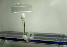 Кліпса кулінарна "Равлик", Цінникоутримувач 50 мм, Тримач для гастроємності на край (5094), фото 3