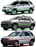 Бризковики Kia Sportage 2006-2010, (4шт.), фото 3