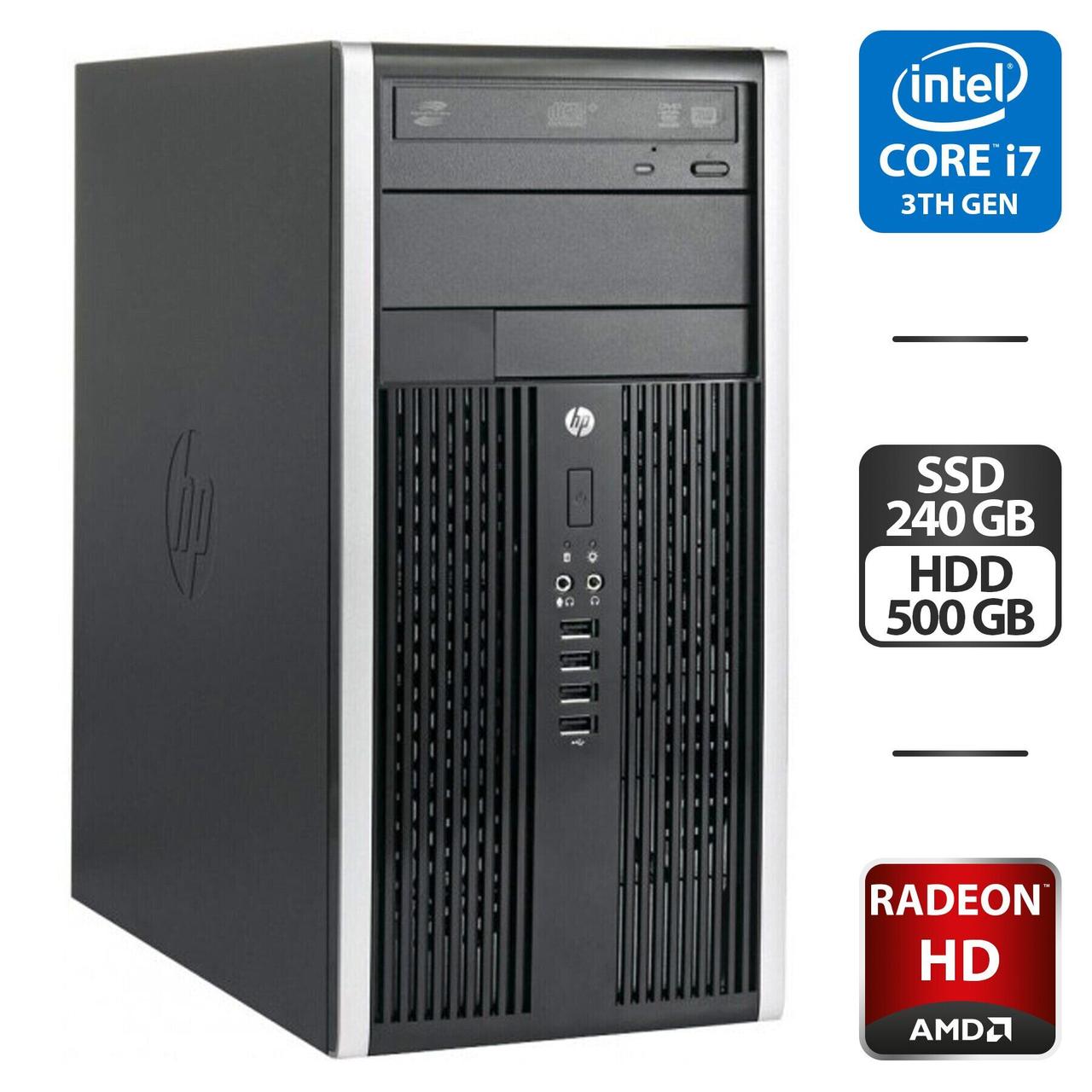 Компьютер HP Compaq Pro 6300 MT/ Core i7-3770/ 8 GB RAM/ 240 GB SSD + 500 GB HDD/ Radeon HD 5450 1GB - фото 1 - id-p2064104219