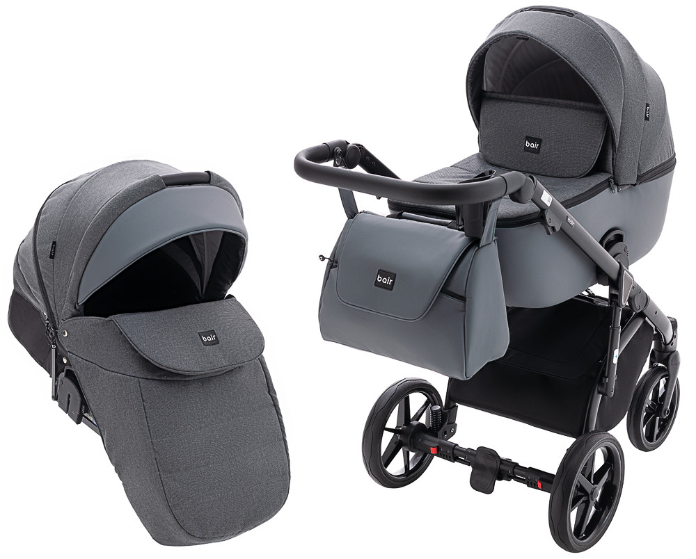 Коляска 2 в 1 Bair Bonita PS-113 графіт, фото 1