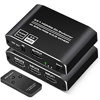 Трехканальный HDMI светч на 3 порта OEM HVS10, портативный видео коммутатор, 4К, 3D