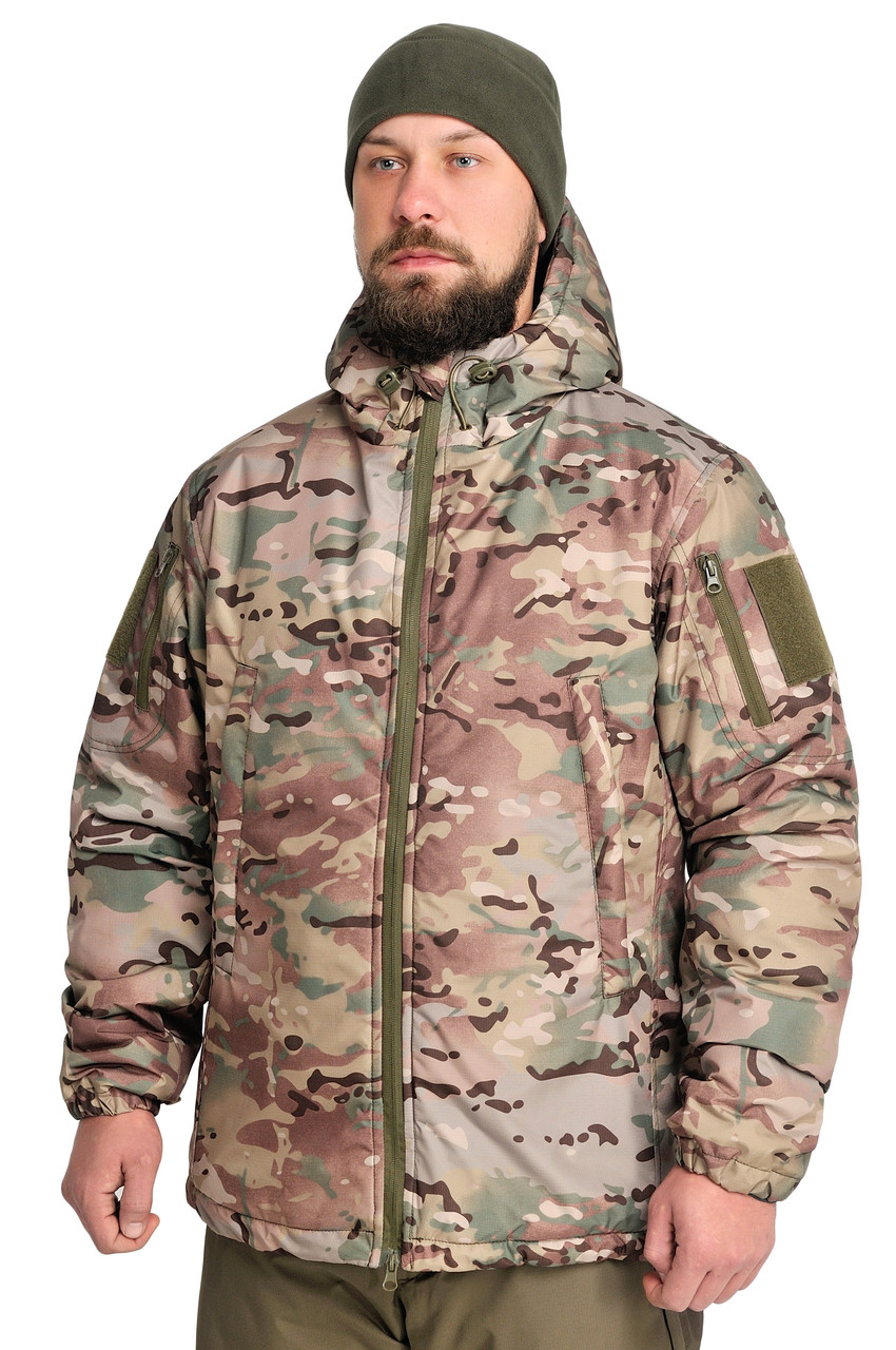 Зимова тактична куртка WinTac STALKER ARCTIC WINTER ARMOR Omni Heat мультикам