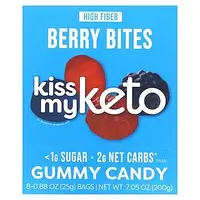 Kiss My Keto, Жувальні цукерки, шматочки ягід, 8 пакетиків по 25 г (0,88 унції) Дніпро