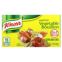 Knorr, вегетарианский овощной бульон, 6 очень больших кубиков, 60 г (2,1 унции) Днепр