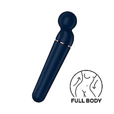 Вібромасажер Satisfyer Planet Wand-er Blue/Rosegold, дуже потужний, бездротовий, Київ