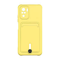 Чехол TPU Colorfull Pocket Card для Xiaomi Redmi Note 10 / Note 10s Цвет 04.Yellow o