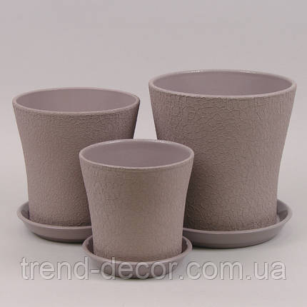 Горщик керамічний Вуаль шовк аметистовий 1л., фото 2