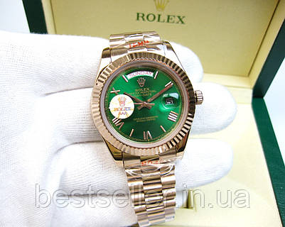 Green dial rolex day date discount