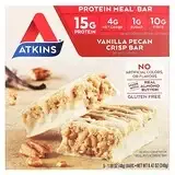 Atkins, Protein Meal Bar, Vanilla Pecan Crisp Bar, 5 Bars, 1.69 oz (48 g) Each в Украине