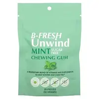 B-Fresh Inc., Unwind, жевательная резинка, без сахара, мята, 25 шт. (50 г) Днепр