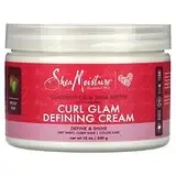 SheaMoisture, Curl Glam Defining Cream, крем для сухих и вьющихся волос, кокосовое масло и масло ши с