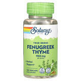 Solaray, True Herbs, пажитник и чабрец, 950 мг, 100 растительных капсул Днепр