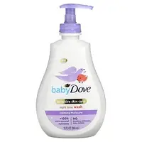 Dove, Для дітей, засіб для догляду за чутливою шкірою, нічне вмивання, заспокійливе зволоження, 384 мл