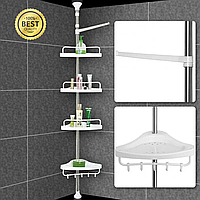 Полка угловая для ванной телескопическая Multi Corner Shelf, Раздвижная полка в ванную 2.6 м