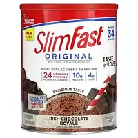 SlimFast, Original, коктейльная смесь-заменитель пищи, насыщенный шоколадный вкус, 884 г (1,94 фунта) Киев