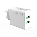 Мережевий зарядний пристрій ColorWay QC3.0 (2USBx3A) White (CW-CHS017Q-WT), фото 2