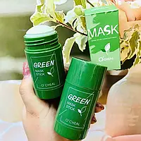 Глиняная маска с экстрактом зеленого чая лица Green Stick, Маска-стик для лица очищающая для сужения пор