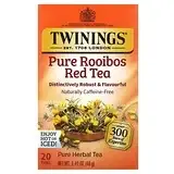 Twinings, Herbal Tea, чистый красный чай ройбуш, без кофеина, 20 чайных пакетиков, 40 г (1,41 унции) Днепр